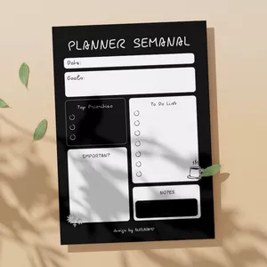 Imagem de capa para o Curso online Planner Semanal Preto e Branco