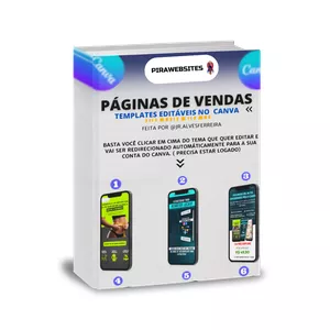 Imagem de capa para o Ebook Páginas de Vendas Editáveis no CANVA