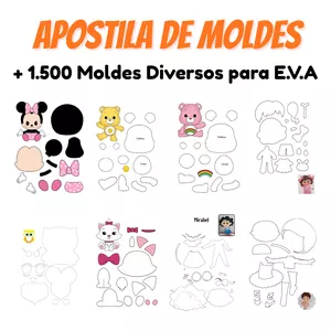 Imagem de capa para o Ebook Apostila de Moldes Para E.V.A e Feltro + 2 BÔNUS