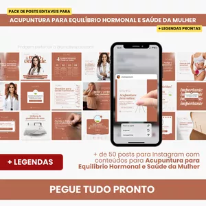 PACK ACUPUNTURA PARA EQUILÍBRIO HORMONAL E SAÚDE DA MULHER por Creative Packs Arts