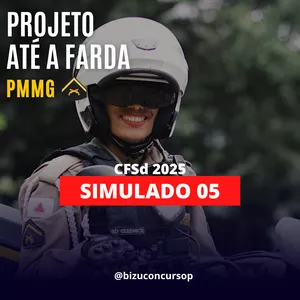 Imagem de capa para o Ebook SIMULADO 05 PÓS-EDITAL CFSd PMMG 2025