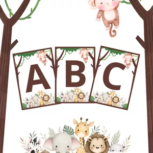 Imagem de capa para o Ebook Alfabeto Tema Safari