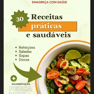 Imagem de capa para o Ebook Receitas praticas e saudaveis para emagrecimento 
