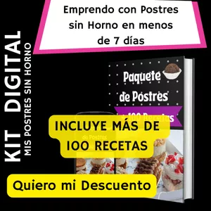 Imagen de portada para Curso online Mega Pack: Emprende con  Postres Sin Horno +100 Recetas