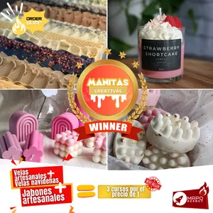 Imagen de portada para Curso online Velas y Jabones Artesanales OFERTA 3x1 