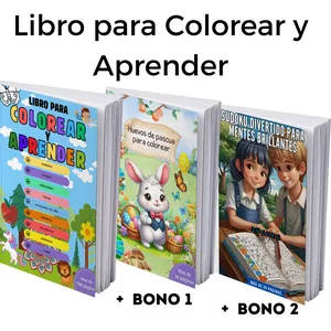 Imagen de portada para Curso online Libro para Colorear y Aprender,más de 100 páginas , más 2 bonos