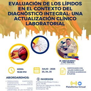 Imagen de portada para Curso online EVALUACION DE LOS LIPIDOS EN EL CONTEXTO DEL DIAGNOSTICO INTEGRAL: UNA ACTUALIZACION CLINICA LABORATORIAL