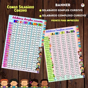 Imagem de capa para o Ebook Combo Silabário cursivo