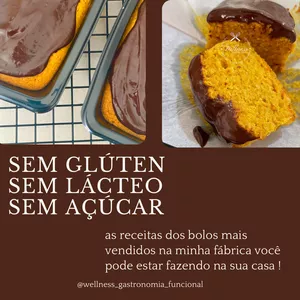 Imagem de capa para o Ebook Bolo de cenoura funcional e saudável