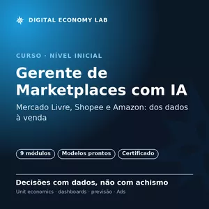 Imagem do curso Gerente de Marketplaces com IA — dos dados à venda
