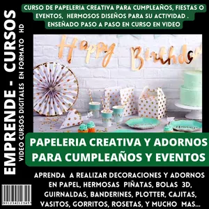 Imagen de portada para Curso online CURSO DE PAPELERIA CREATIVA PARA CUMPLEAÑOS  o EVENTOS