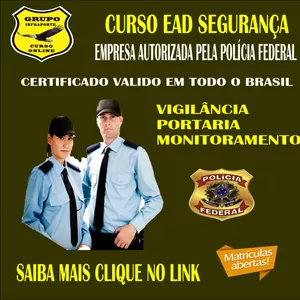 Imagem de capa para o Curso online CURSO DE SEGURANÇA VIGILÂNCIA MONITORAMENTO E PORTARIA
