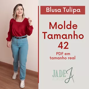 Imagem de capa para o Ebook Molde Blusa Tulipa - Tamanho 42 