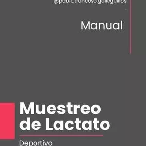 Imagen de portada para Ebook Manual de muestreo de lactato sanguíneo deportivo