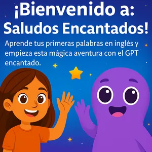 Imagen de portada para Curso online Sala de Saludos Mágicos – Tu hijo aprende inglés jugando