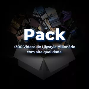Imagem de capa para o Ebook Pack com +300 vídeos de  Lifestyle Milionário com alta qualidade!