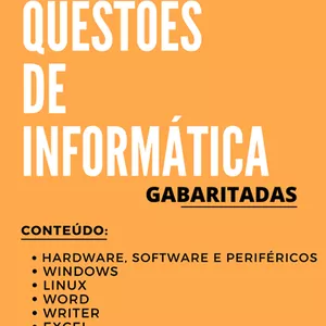 Imagem de capa para o Ebook  300 questões de informática para concurso público. 