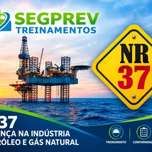 Imagem de NR-37 - SEGURANÇA E SAÚDE EM PLATAFORMAS DE PETRÓLEO criado por SEGPREV Treinamentos e Consultoria na hotmart