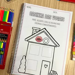 Imagem de capa para o Ebook Casinha das Vogais - Caderno de Atividades 
