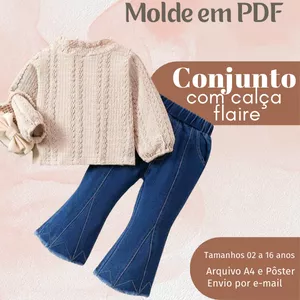 Imagem de capa para o Ebook MOLDE EM PDF CONJUNTO COM CALÇA FLAIRE 