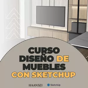 Imagen de portada para Curso online Diseño de Muebles de Melamina con SketchUp: De Principiante a Experto
