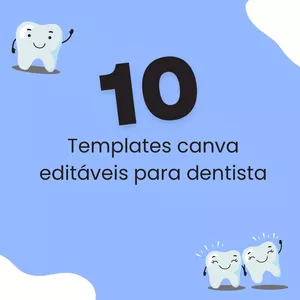 Imagem de capa para o Curso online 10 Templates editáveis para dentista canva