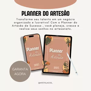Imagem de capa para o Ebook Planner do Artesão de Sucesso 2025: Organização e Sucesso em Cada Página