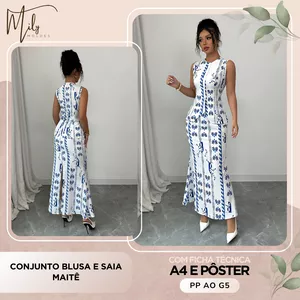 Imagem de capa para o Ebook Conjunto Blusa e Saia Maitê