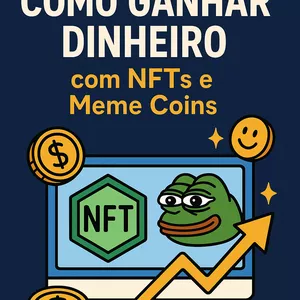 Imagem de capa para o Ebook Guia Prático: Como Ganhar Dinheiro com NFTs e Meme Coins