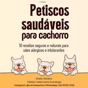 Imagem de capa para o Ebook Petiscos saudáveis para cachorro