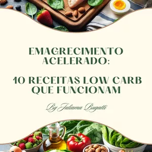 Imagem de capa para o Ebook Emagrecimento Acelerado: 10 Receitas Low Carb que Funcionam