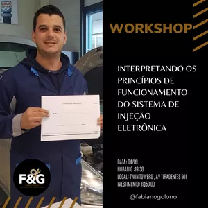 Imagem de capa para o Evento presencial WORKSHOP : INTERPRETAÇÃO DE INJEÇÃO ELETRÔNICA