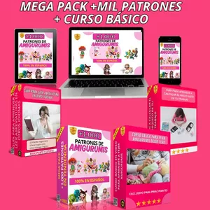 Imagen de portada para Curso online 1.000 Patrones Amigurumis + Curso Básico para tejer amigurumis