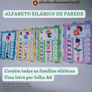 Imagem de capa para o Ebook Alfabeto Silábico de Parede 