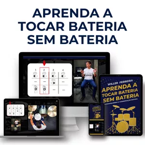 Imagem do curso CURSO APRENDA A TOCAR BATERIA SEM BATERIA