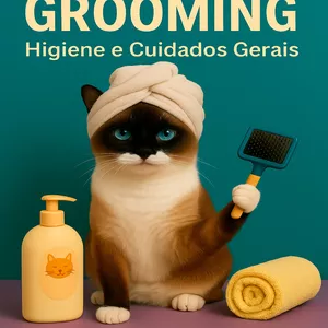 Imagem de capa para o Ebook Grooming Felino – Guia Completo de Higiene e Cuidados para o Teu Gato