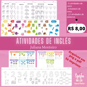 Imagem de capa para o Curso online Atividades de Inglês (cores e números)