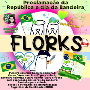 Imagem de capa para o Ebook PROCLAMAÇÃO DA REPÚBLICA E DIA DA BANDEIRA FLORKS