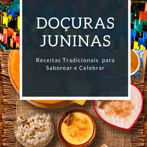 Imagem de capa para o Ebook E-Book Doçuras Juninas Receitas Tradicionais para Saborear e Celebrar