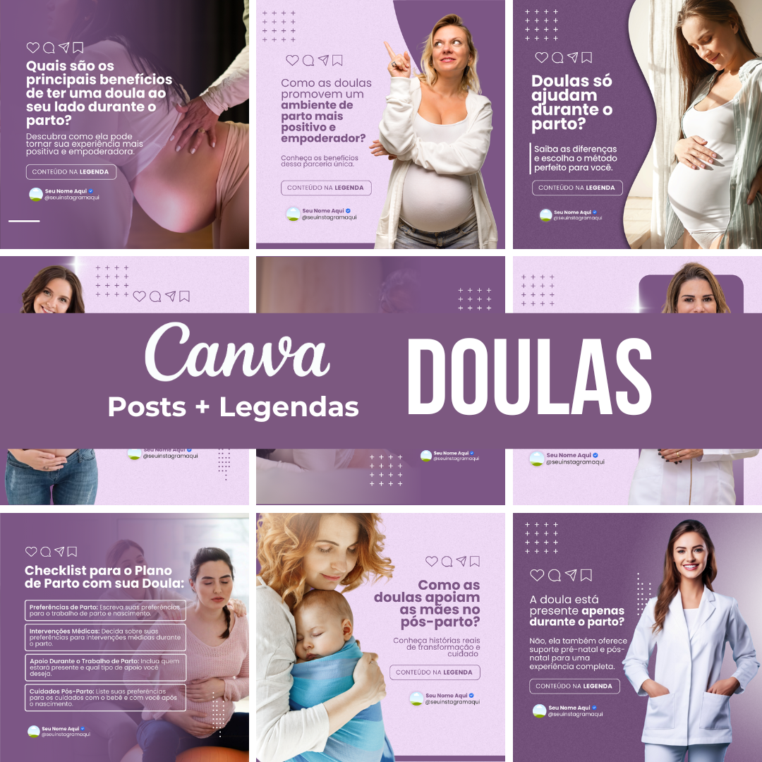 Imagem de CANVA PACK DOULAS criado por Packsdamag na hotmart