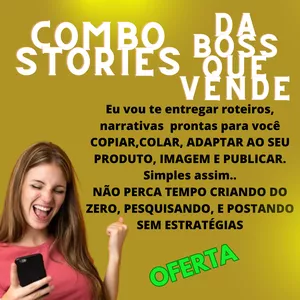 Imagem de capa para o Ebook NARRATIVAS E ROTEIROS PARA VENDER NOS STORIES BOSS