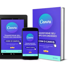 Imagem de capa para o Ebook Lucrando com o Canva: Transforme suas Ideias em Dinheiro!