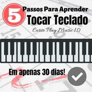 Imagem de capa para o Ebook 5 passos para aprender tocar teclado em 30 dias!