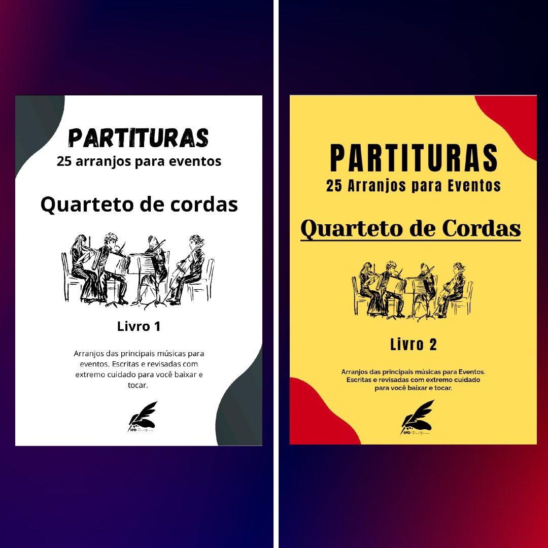 Promoção 2 Livros - 25 Arranjos para Quarteto de Cordas