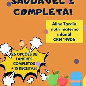 Imagem de capa para o Ebook Lancheira Escolar equilibrada + receitas