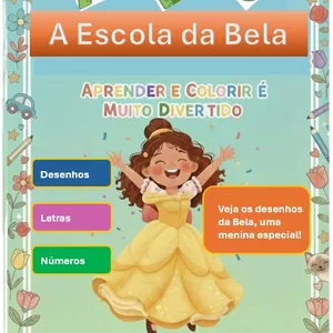 Imagem de capa para o Ebook A Escola da Bela - Aprender e Colorir é Muito Divertido