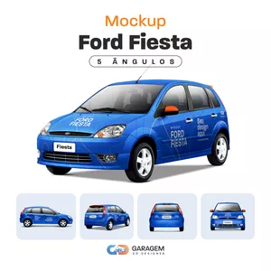 Imagem de capa para o Curso online Mockup Ford Fiesta Hatch - 5 ângulos
