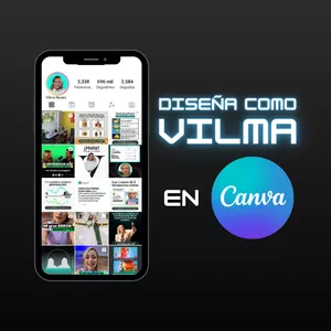 Imagen de portada para Curso online Diseña como Vilma en Canva