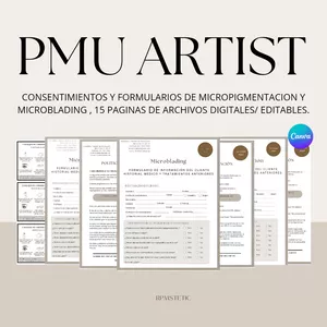 Imagen de portada para Ebook Formularios y consentimientos para Micropigmentacion y Microblading.