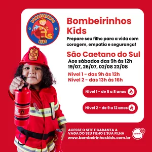 Imagem de capa para o Evento presencial Bombeirinhos Kids Nível 2 - São Caetano do Sul - SP